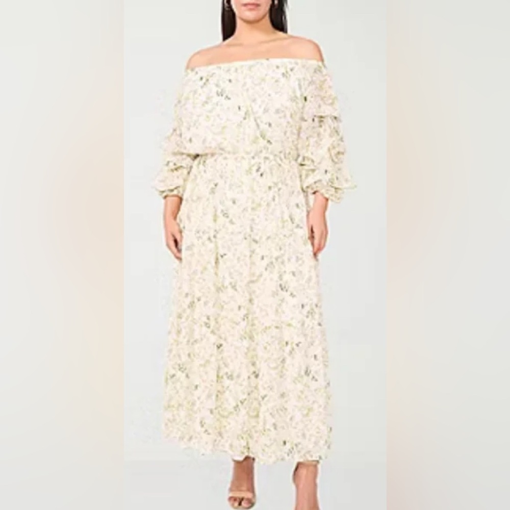 Sam & Jess Floral Off-Shoulder Dress